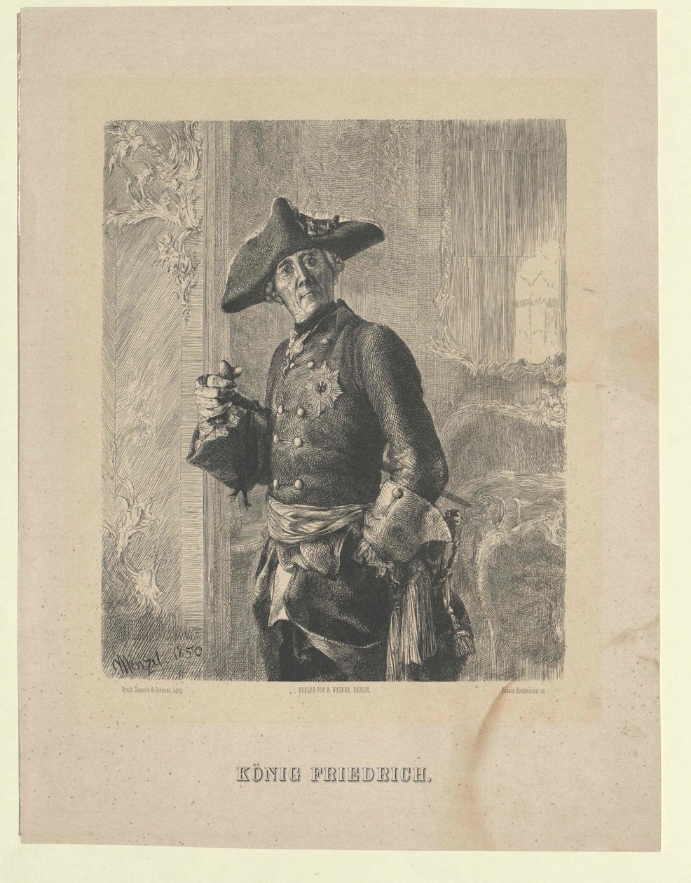 Kung av Preussen Fredrik II av Artist Unknown