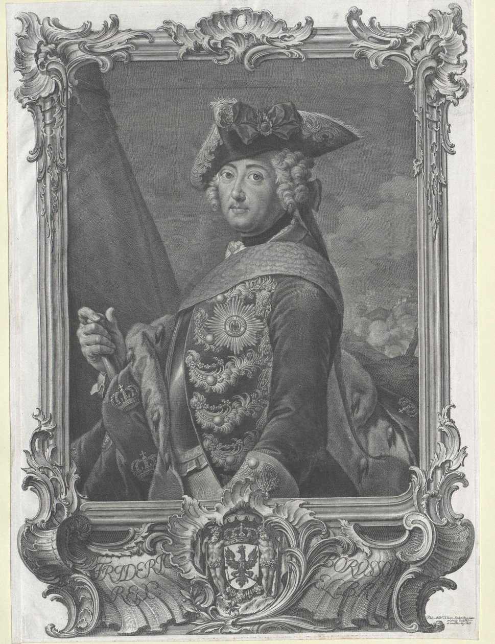 Kung av Preussen Fredrik II av Artist Unknown