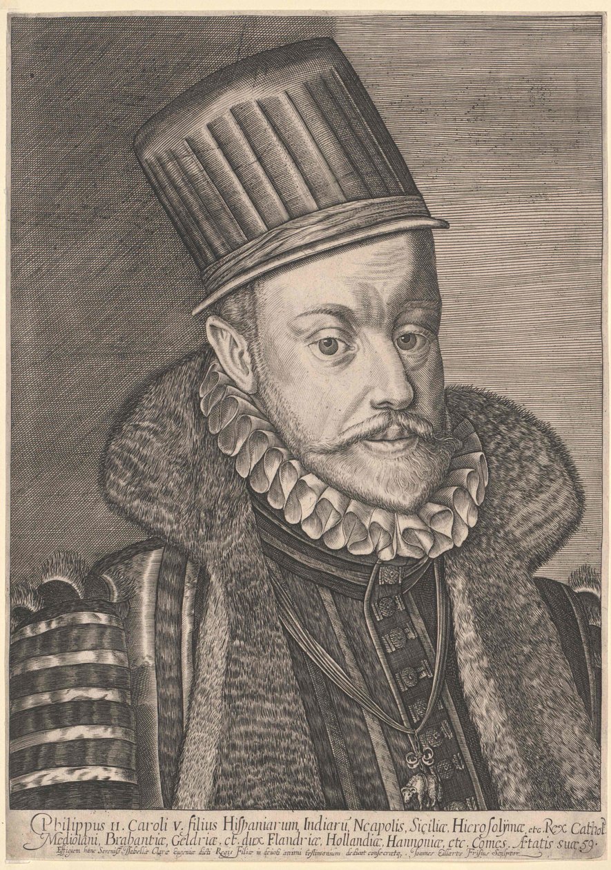 Kung av Spanien Filip II av Artist Unknown