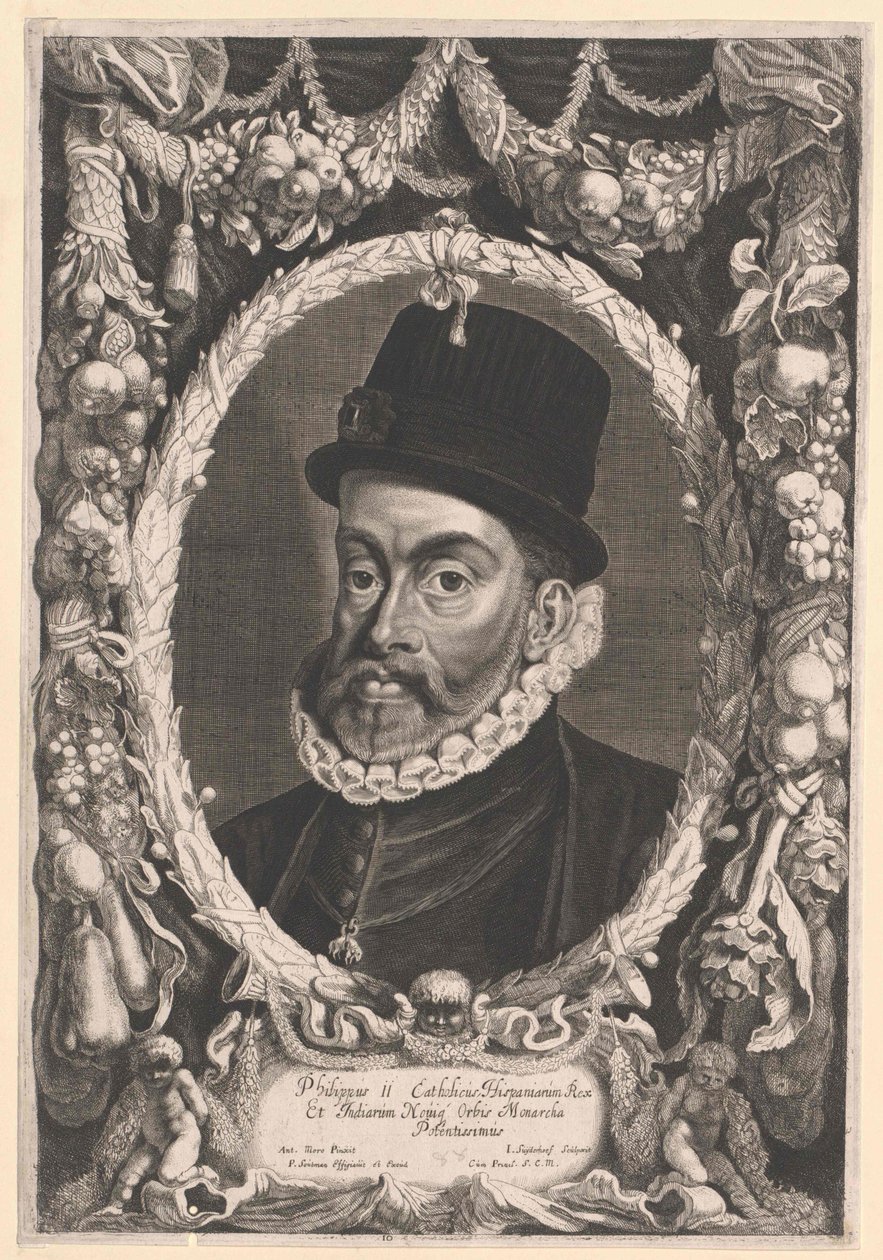 Kung av Spanien Filip II av Artist Unknown