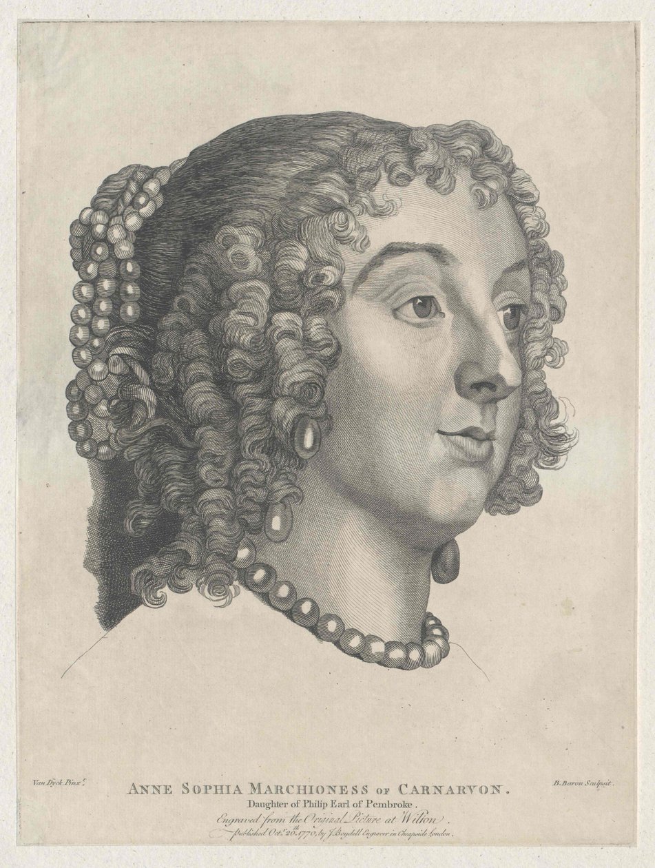 Lady Anna Sophia Herbert av Artist Unknown