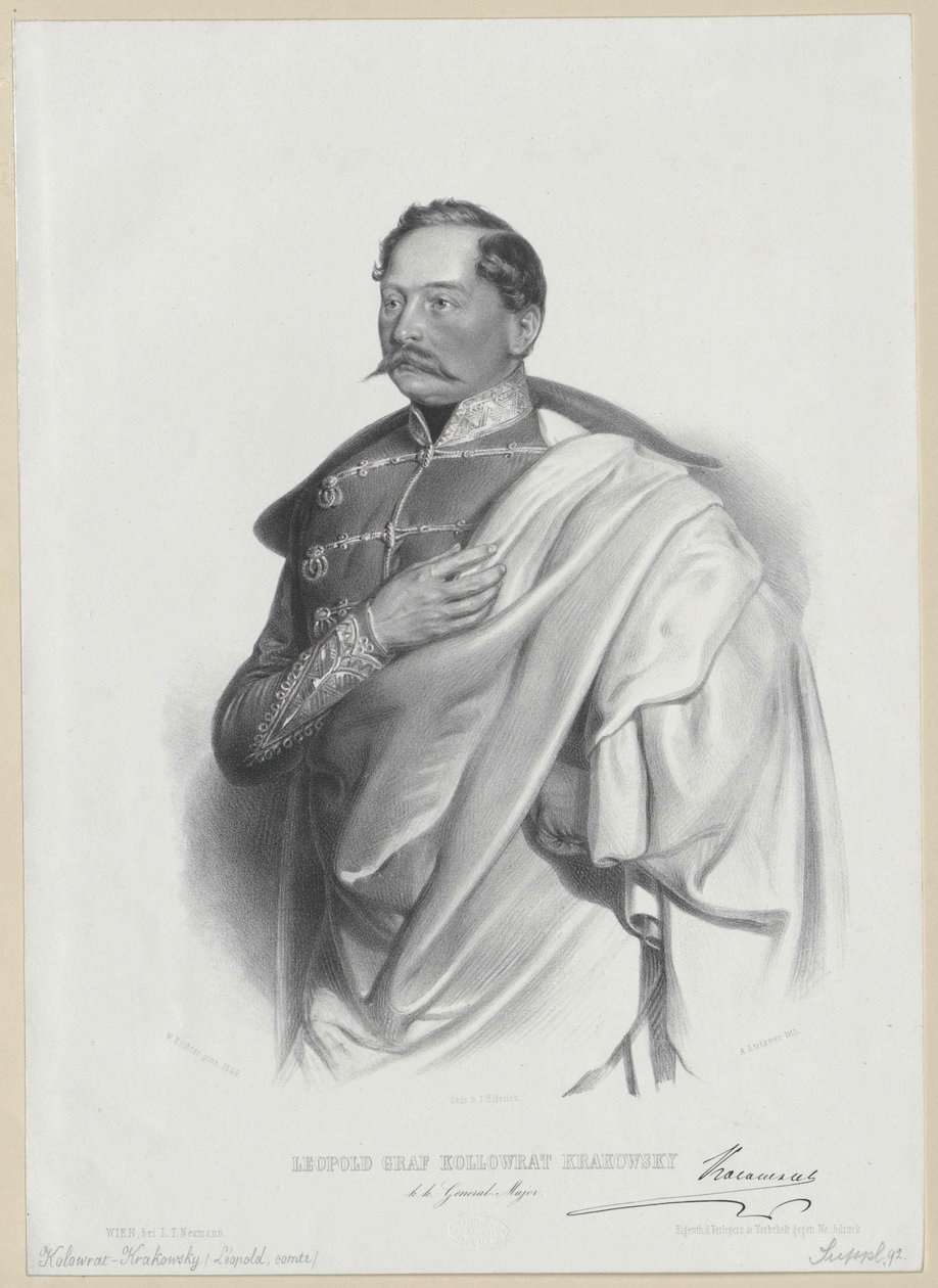 Leopold greve Kolovrat Kraków av Artist Unknown