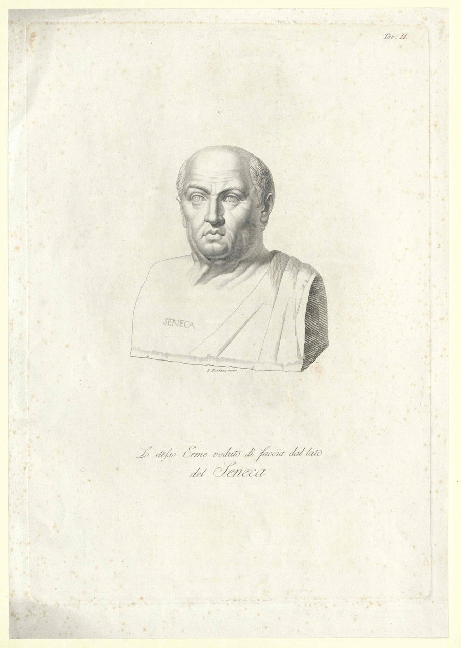 Lucius Annaeus Seneca (tryck) av Artist Unknown