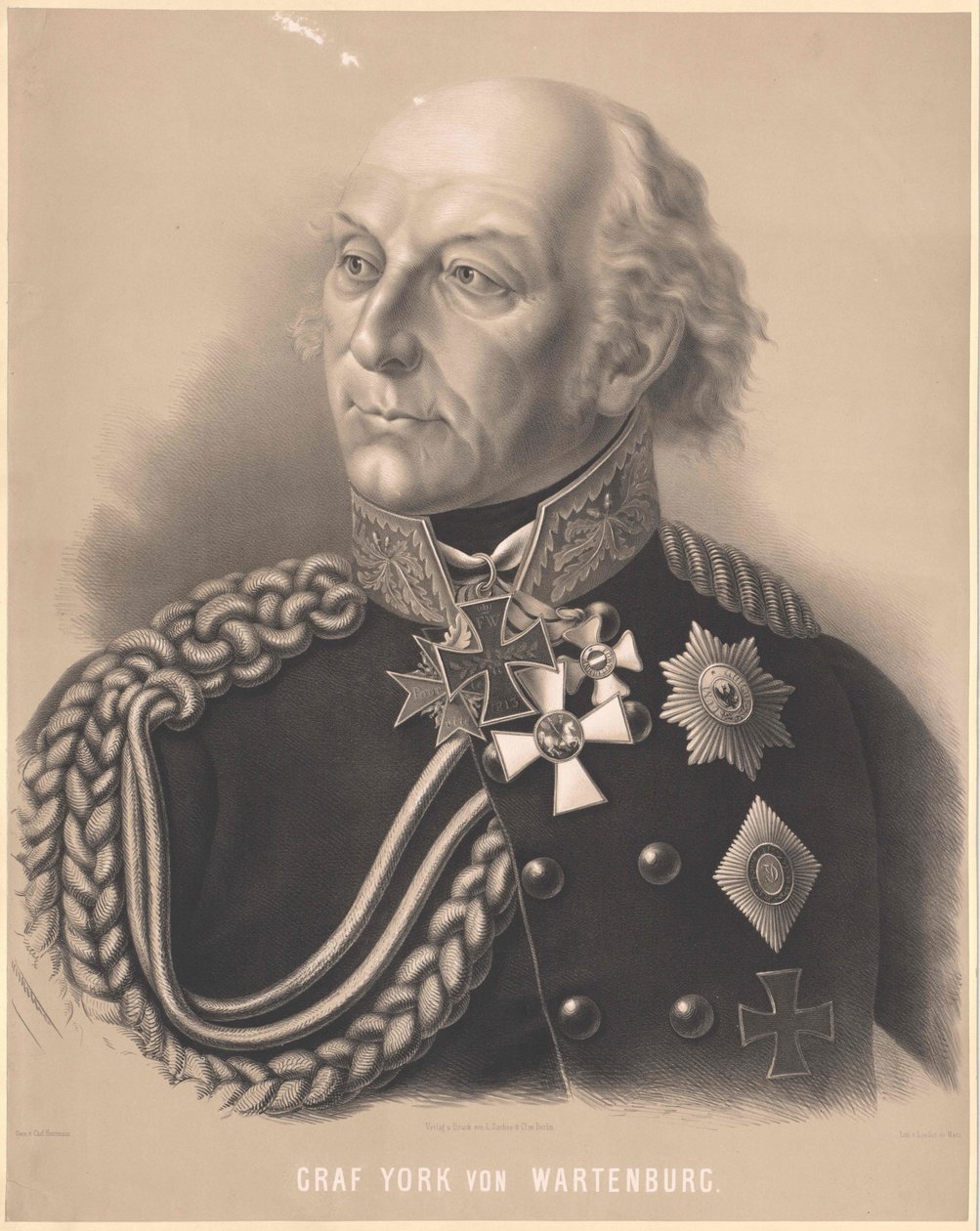 Ludwig greve Yorck von Wartenburg (tryck) av Artist Unknown