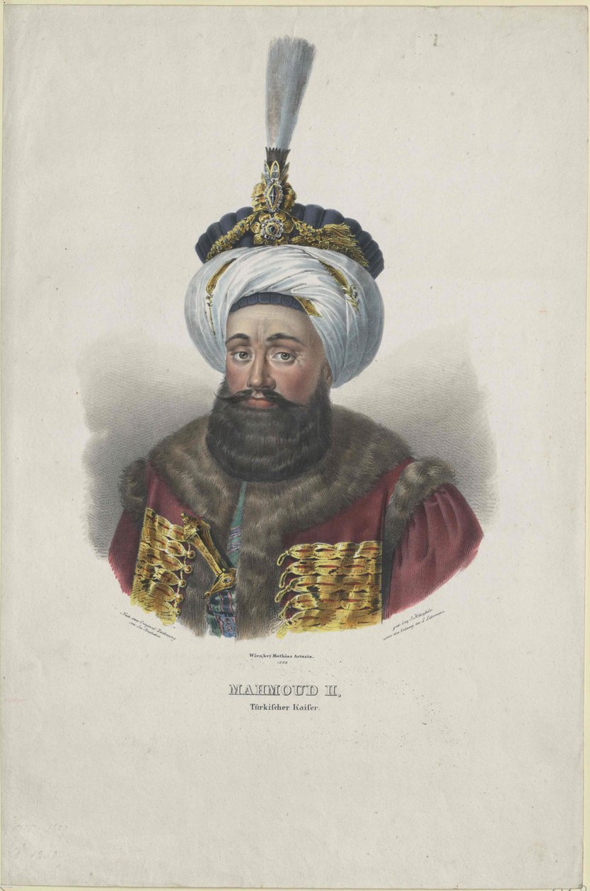 Machmud II Sultan av Turkiet av Artist Unknown