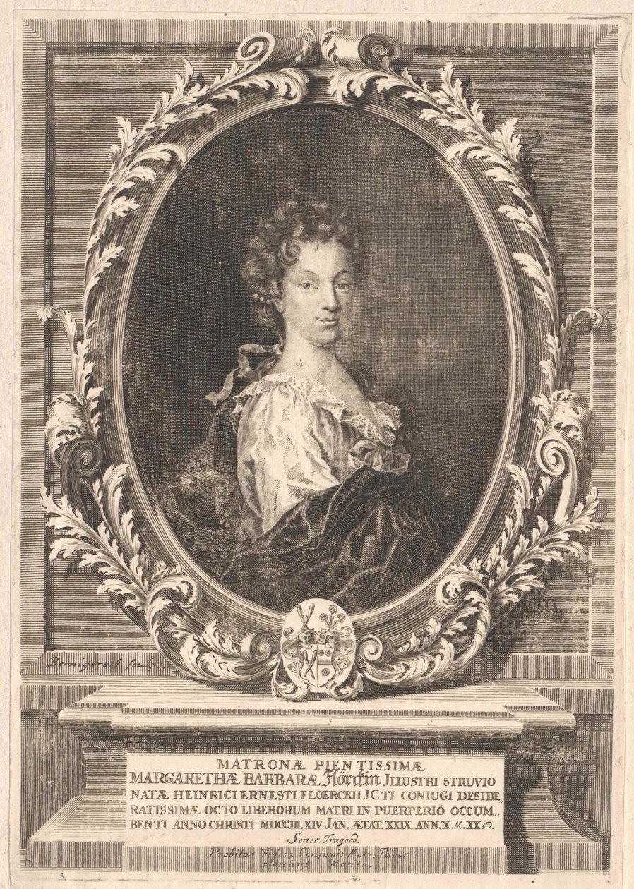Margarethe Barbara Struve (print) av Artist Unknown