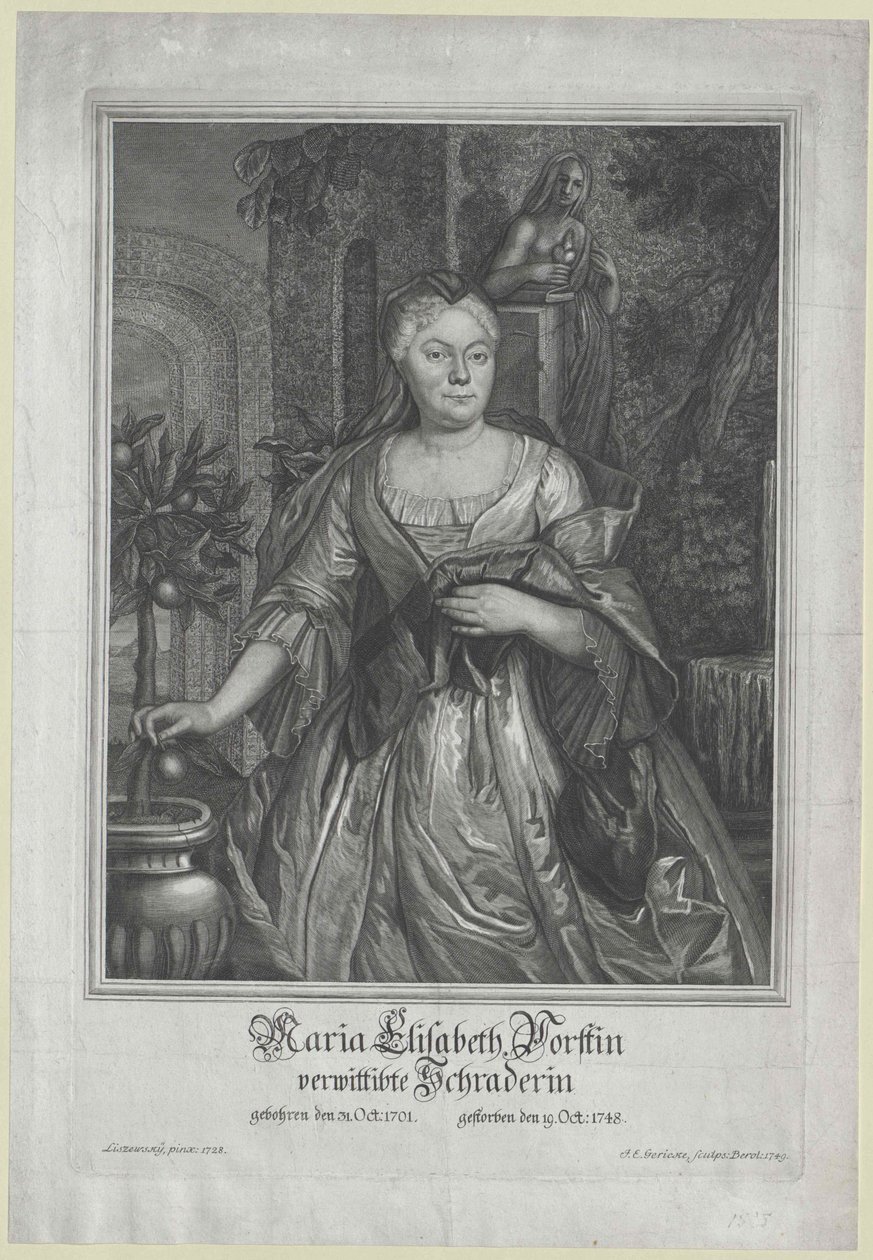Maria Elisabeth Vorst av Artist Unknown