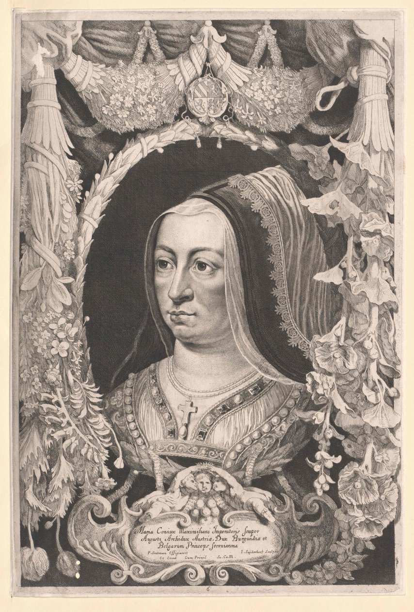 Maria av Burgund (tryck) av Artist Unknown