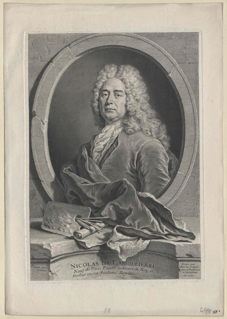 Nicolas de Largilliere (tryck) av Artist Unknown