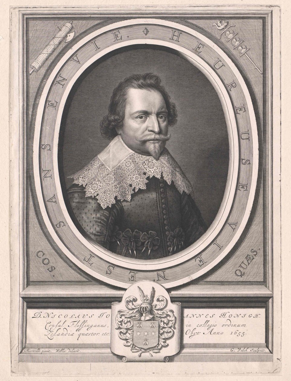 Nikolaus Johannes Honigh (tryck) av Artist Unknown