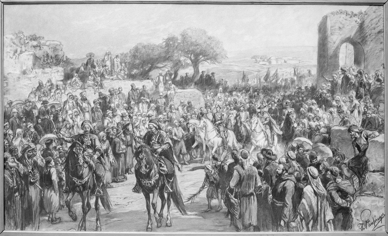 Kronprins Rudolfs inflyttning i Jerusalem av Artist Unknown