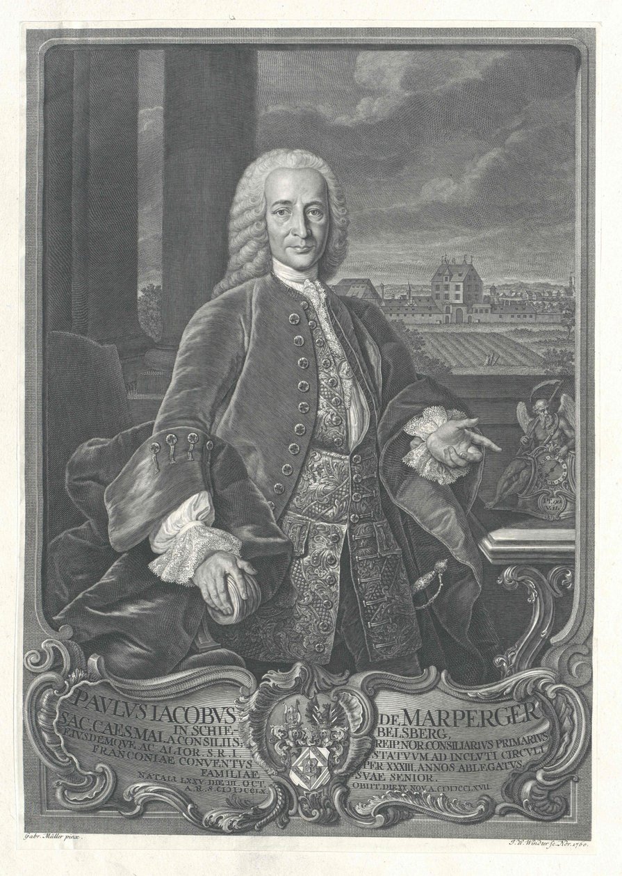 Paul Jakob von Marperger av Artist Unknown