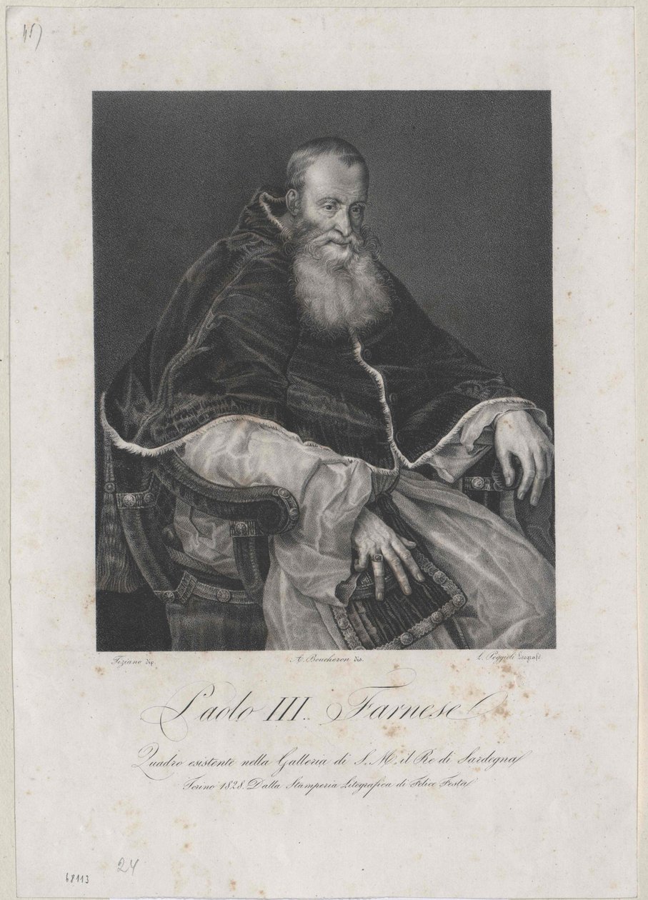 Påven Paulus III av Artist Unknown
