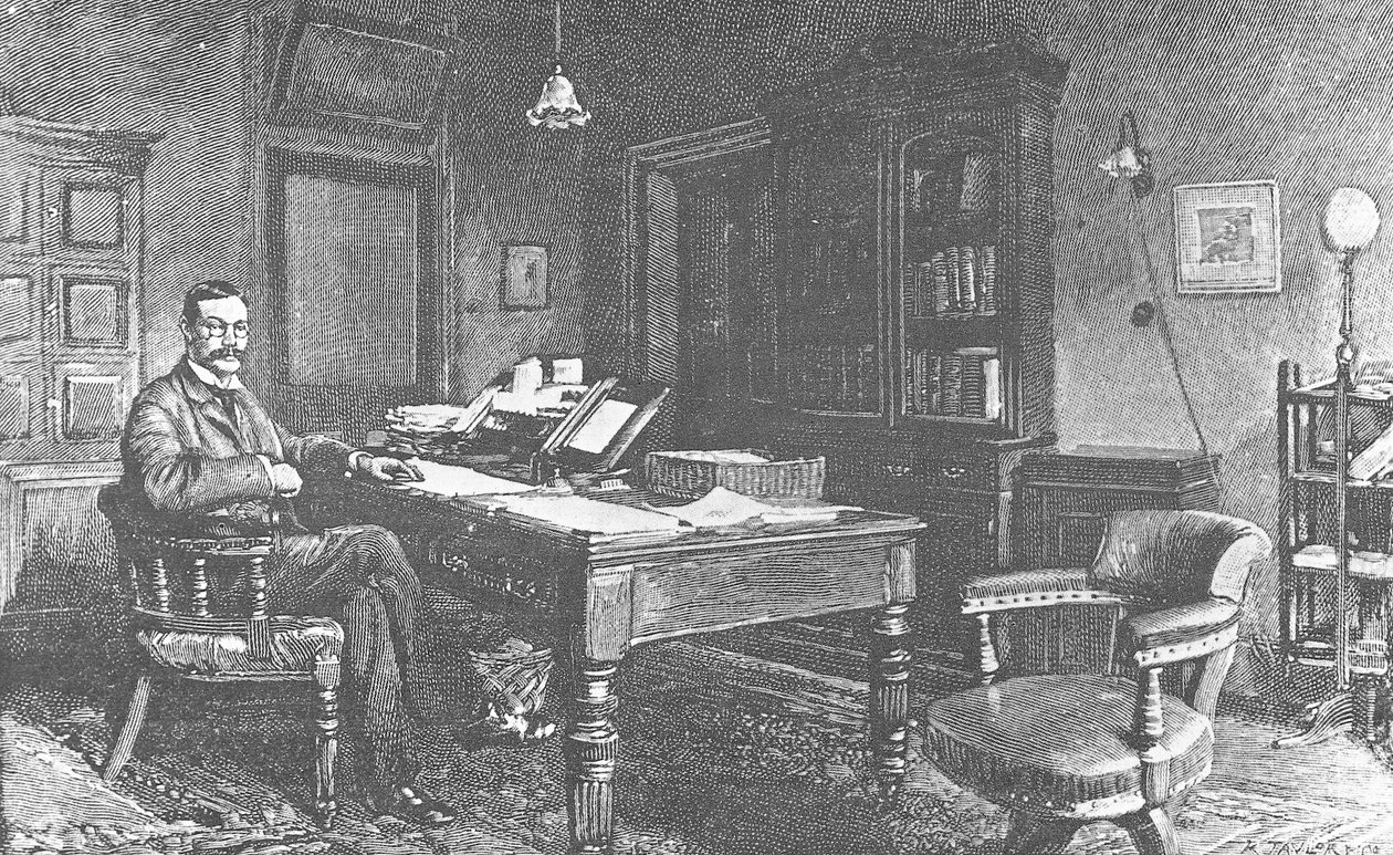 Porträtt av Arthur Conan Doyle (gravyr) av Artist Unknown
