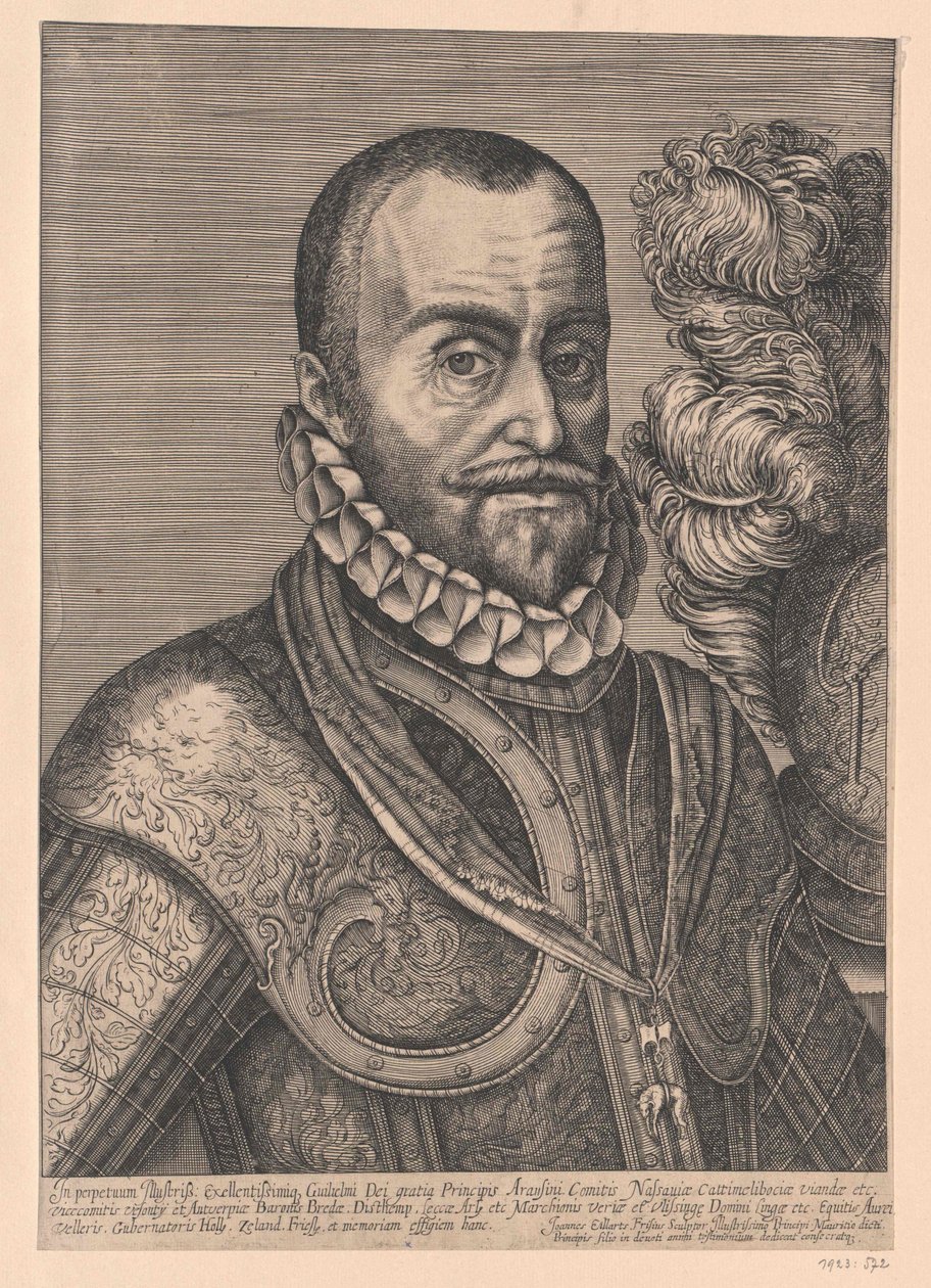Prins av Oranien William I (tryck) av Artist Unknown
