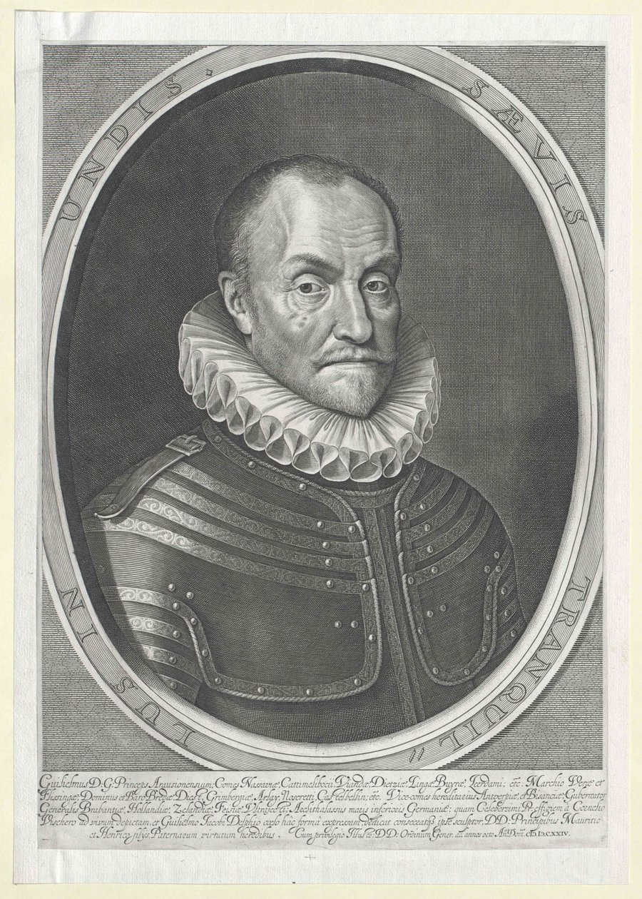 Prins av Oranien William I (tryck) av Artist Unknown