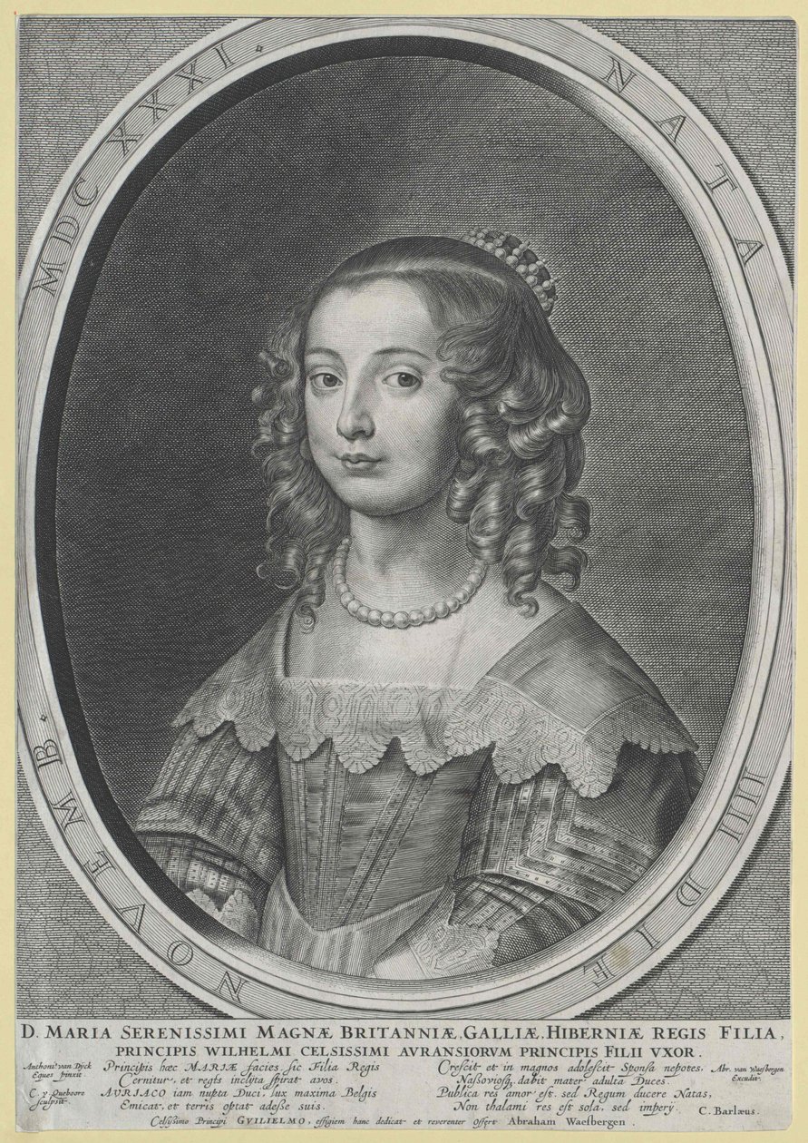 Prinsessan av England Mary (tryck) av Artist Unknown