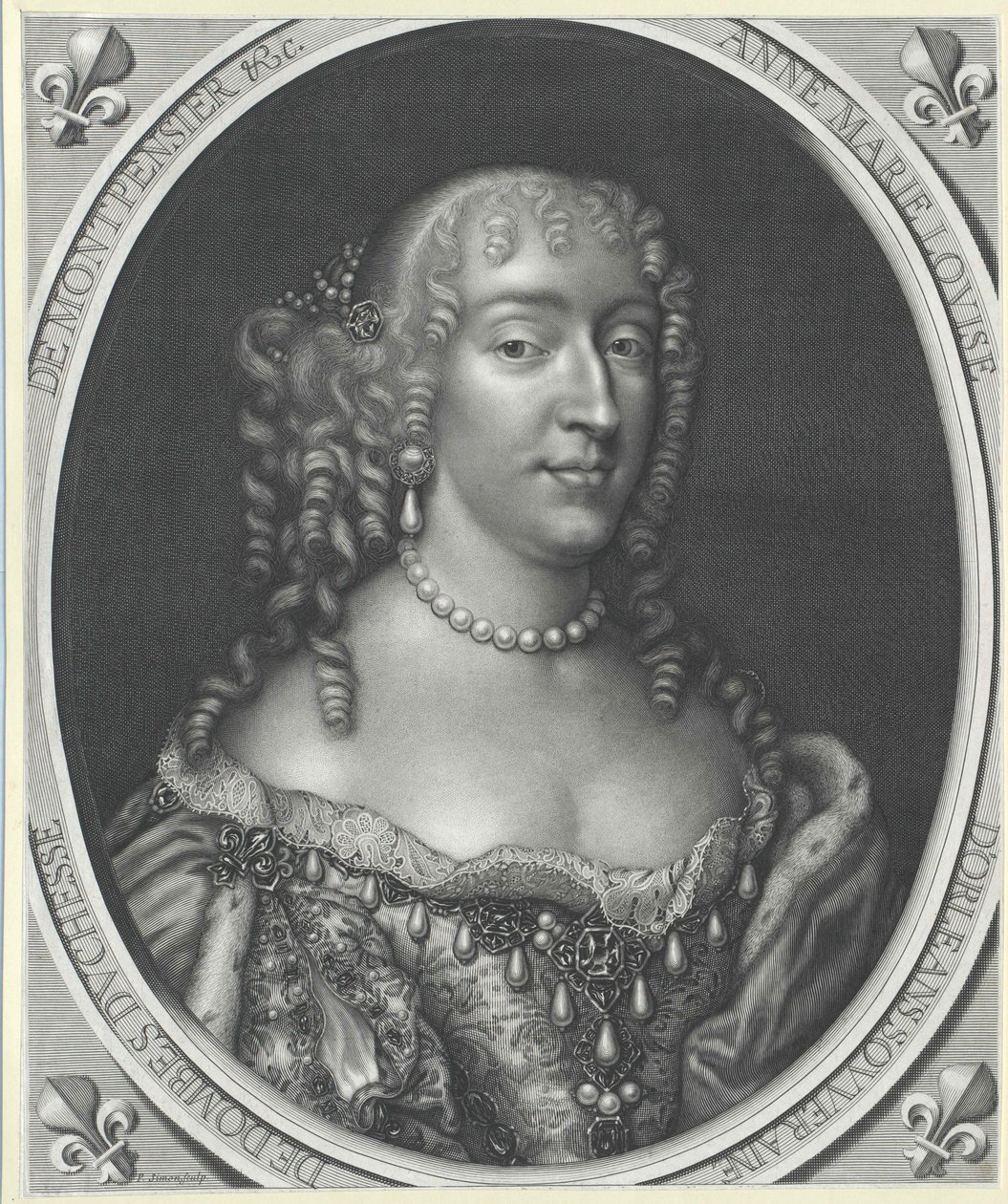 Prinsessan av Orl0061006es Anne Mary Louise (tryck) av Artist Unknown
