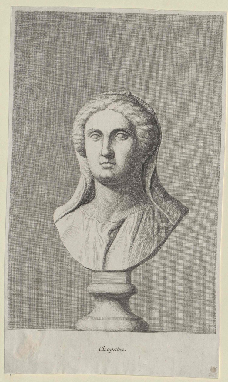 Egyptens drottning Kleopatra VII (tryck) av Artist Unknown
