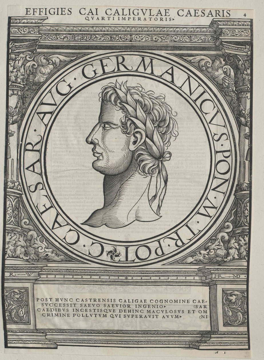 Romerske kejsaren Caligula av Artist Unknown