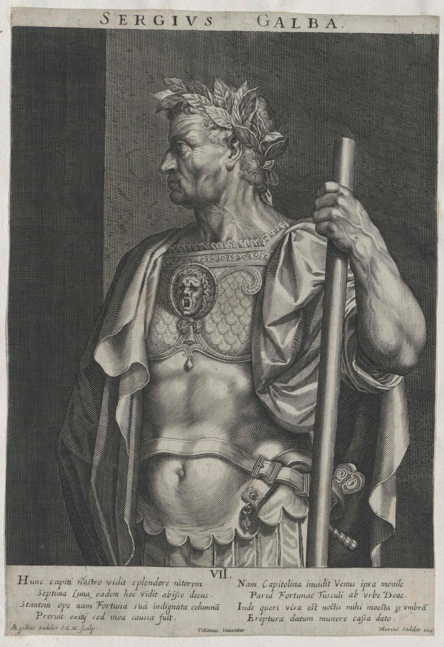 Romerske kejsaren Galba av Artist Unknown