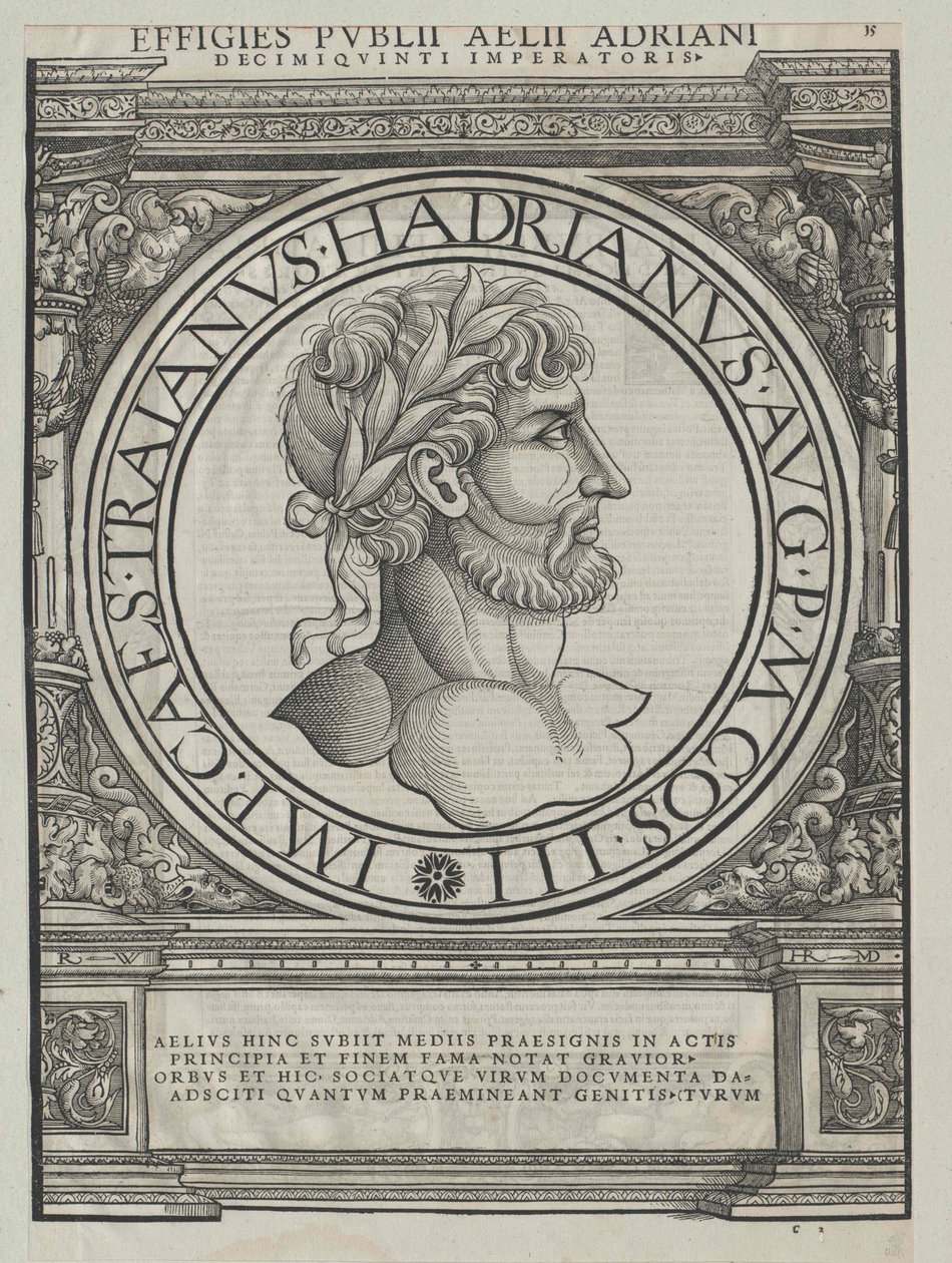 Romerske kejsaren Hadrianus av Artist Unknown