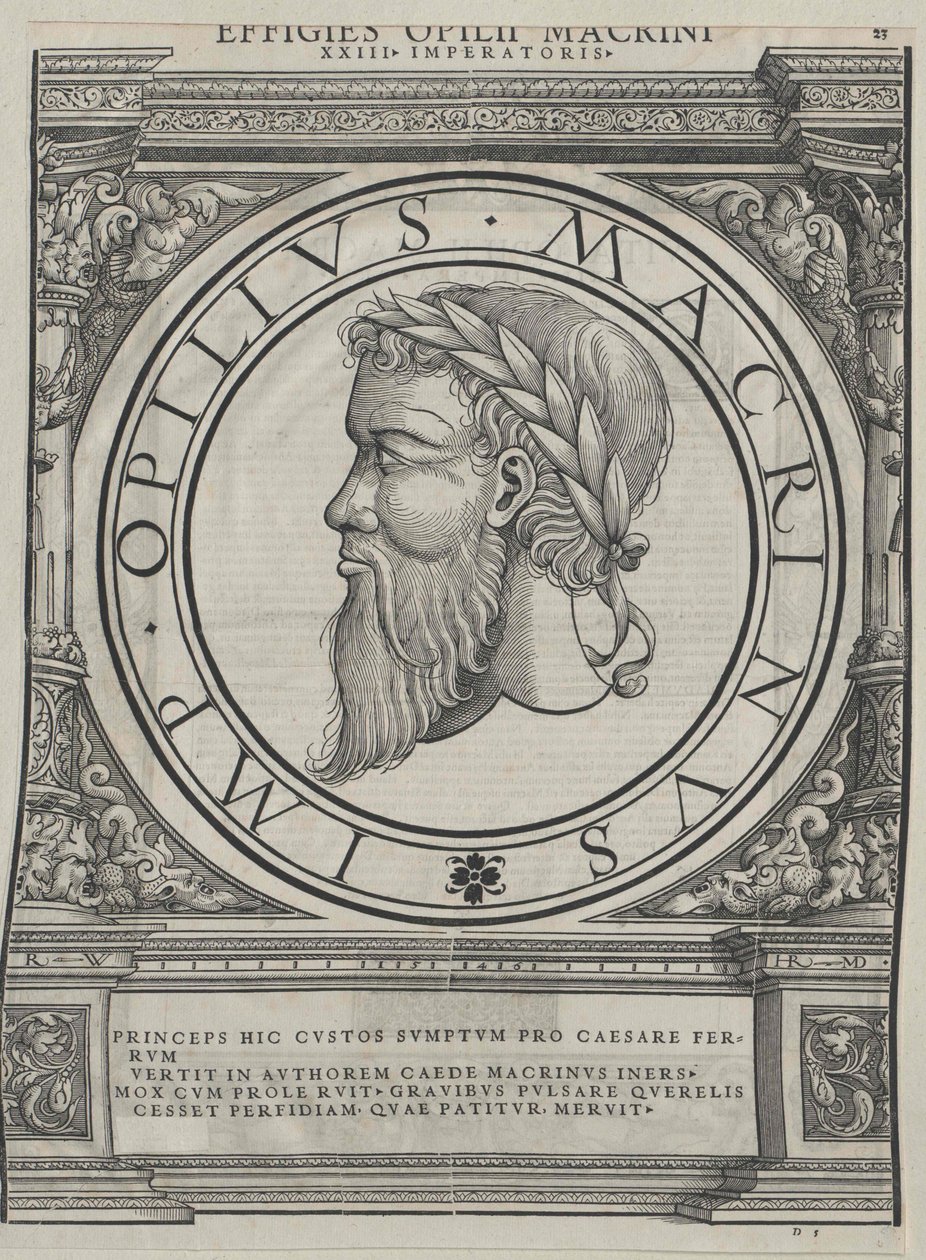 Romerske kejsaren Macrinus av Artist Unknown