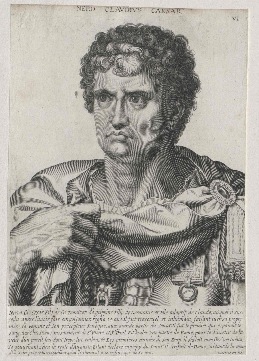 Romerske kejsaren Nero (tryck) av Artist Unknown