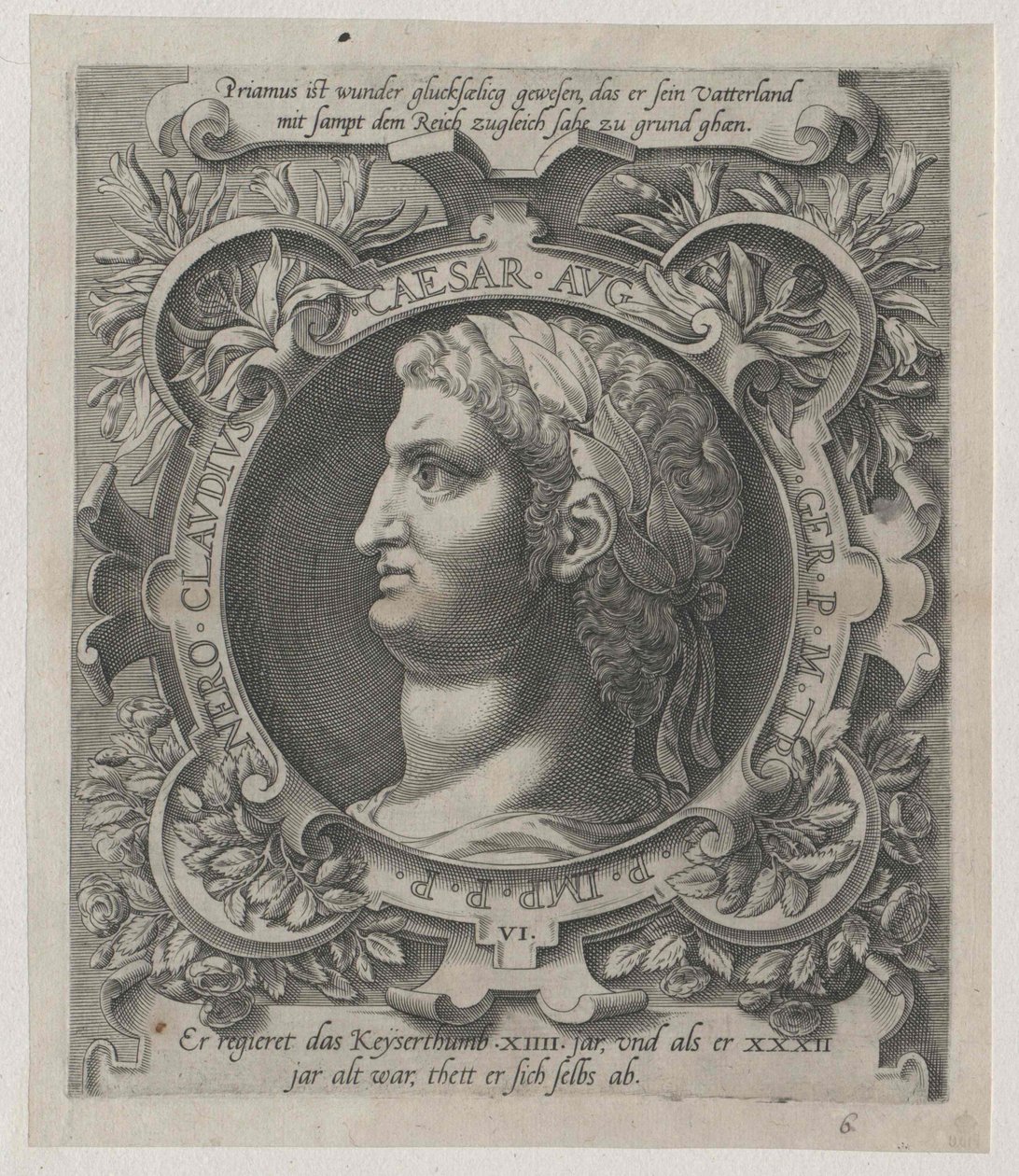 Romerske kejsaren Nero (tryck) av Artist Unknown