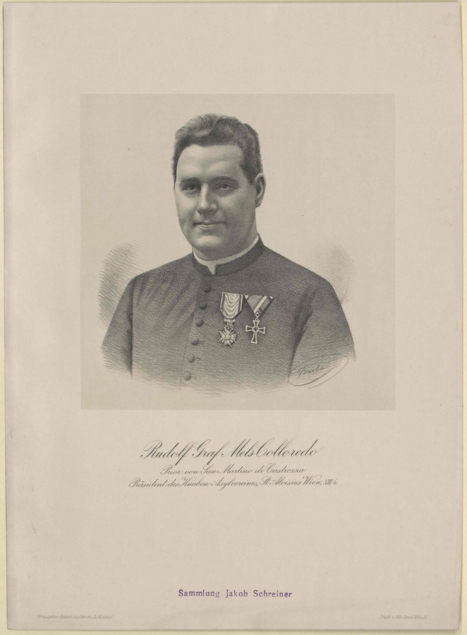 Rudolf greve Mels-Colloredo (tryck) av Artist Unknown