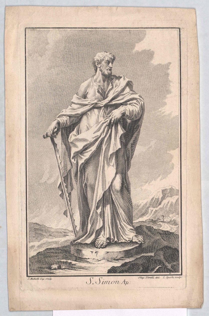 Den helige aposteln Simon av Artist Unknown