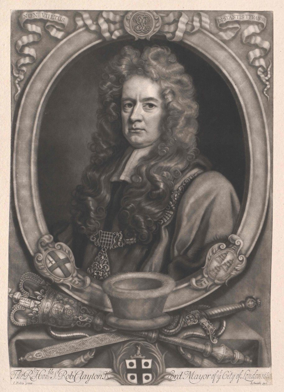 Sir Robert Clayton (tryck) av Artist Unknown
