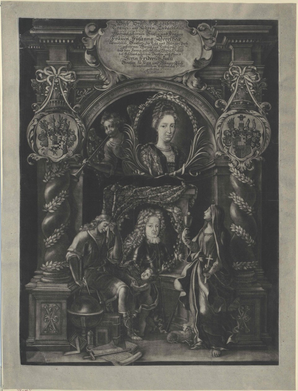 Susanna Dorothea von Eybiswald (tryck) av Artist Unknown