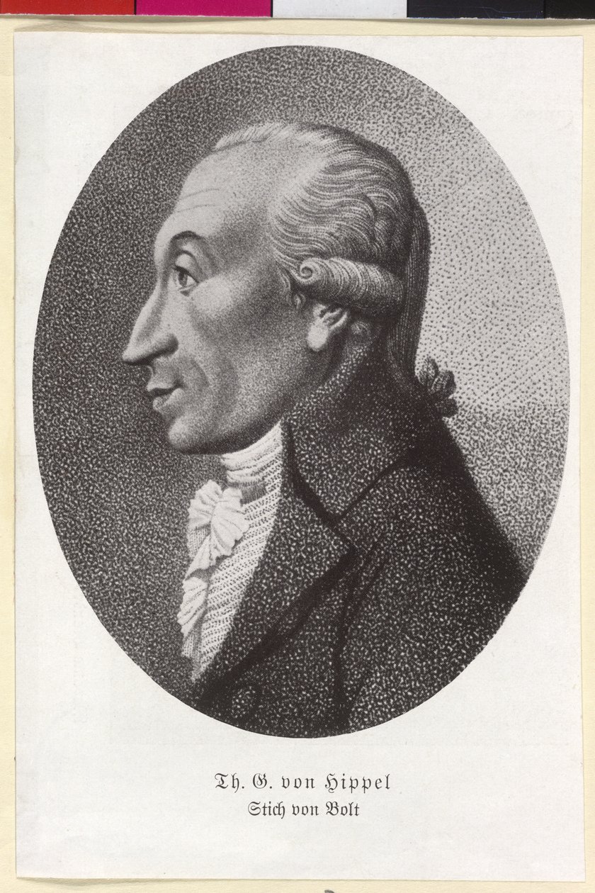 Theodor Gottlieb von Hippel av Artist Unknown