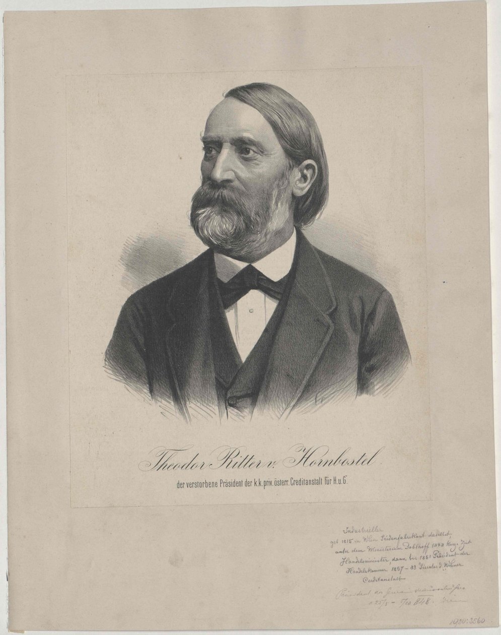 Theodor Ritter Hornbostel (tryck) av Artist Unknown