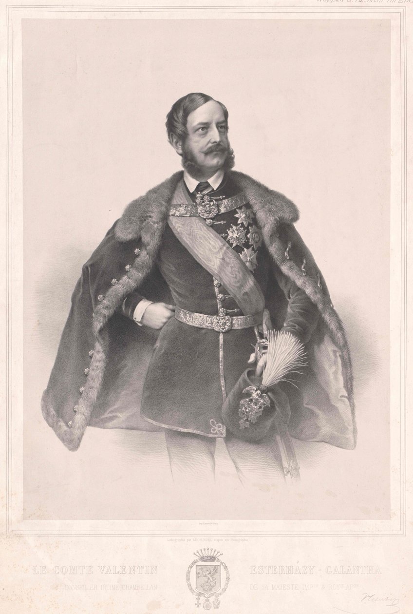 Valentine greve baron von Galantha Esterhazy av Artist Unknown