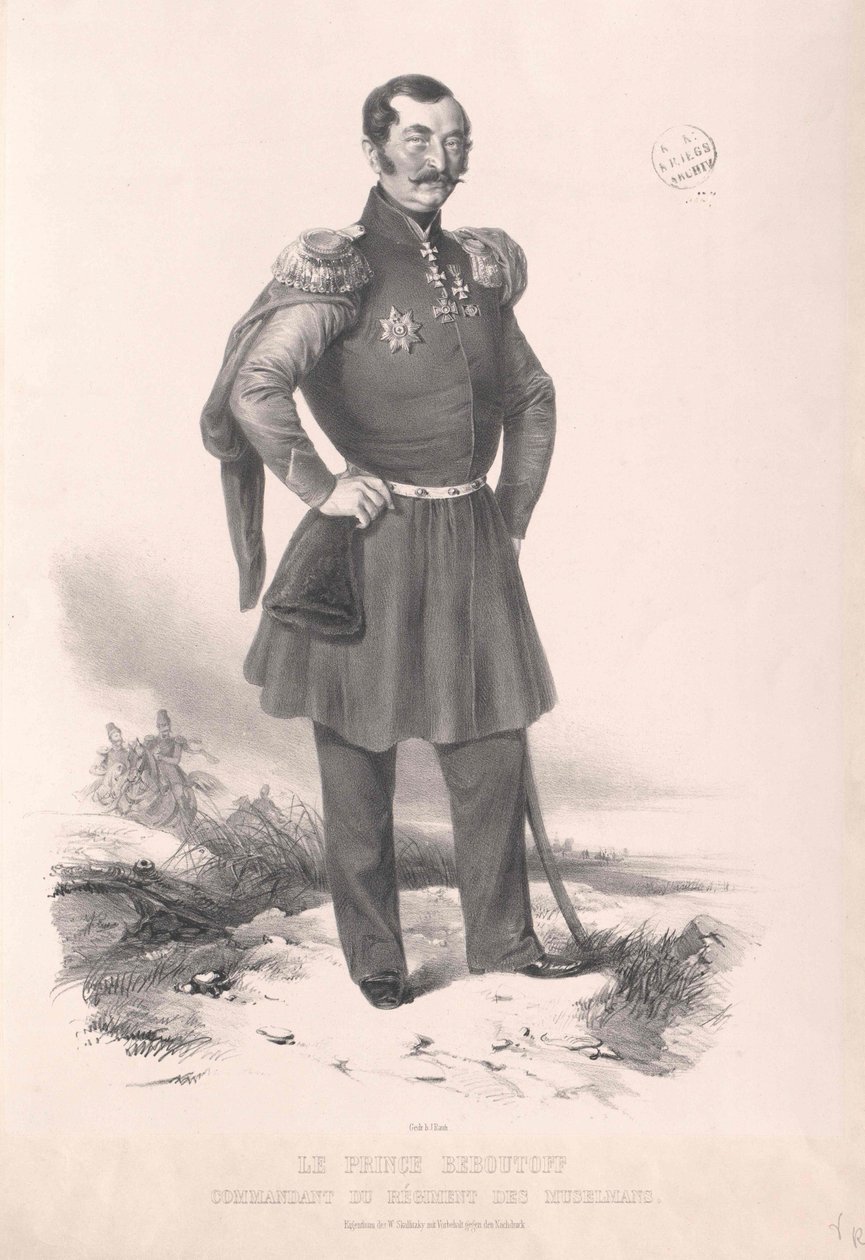 Vasilij Osipov greve Bebutov av Artist Unknown