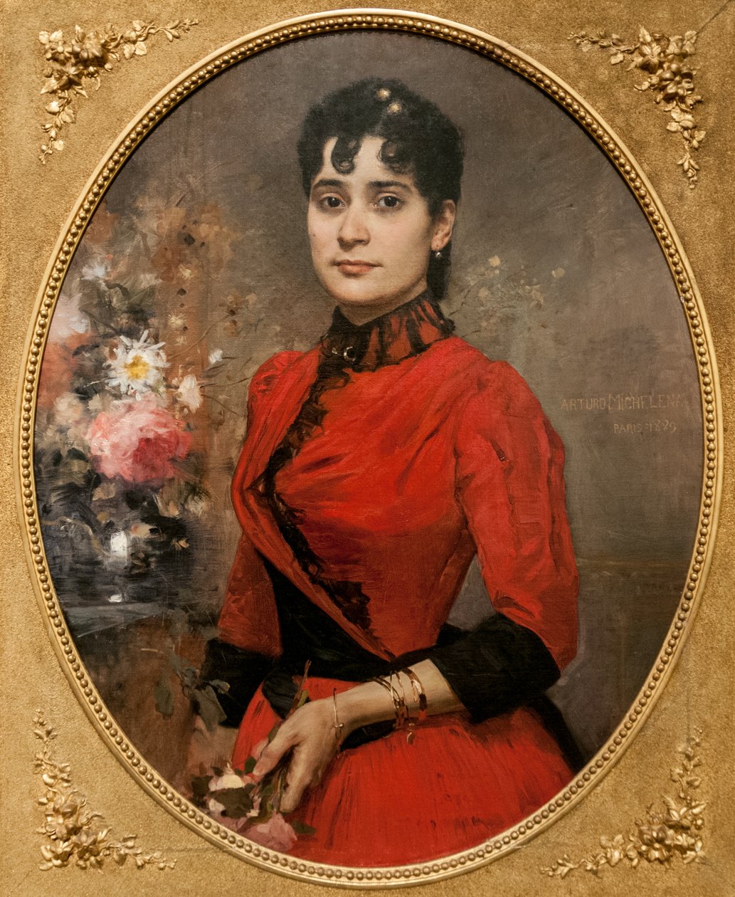 Porträtt av Emilia Alcalá av Arturo Michelena