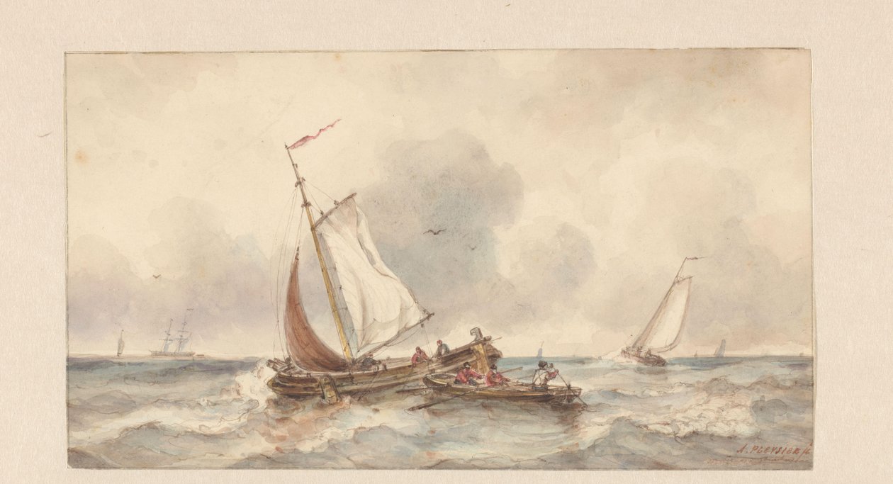 Fartyg till sjöss av Ary Pleijsier (signed by artist)