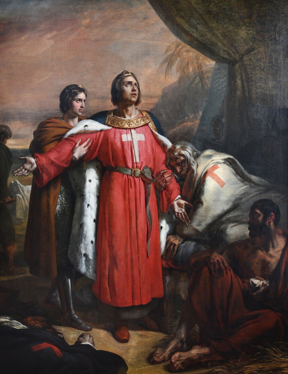 Franska: Saint Louis visiterant les pestiférés av Ary Scheffer
