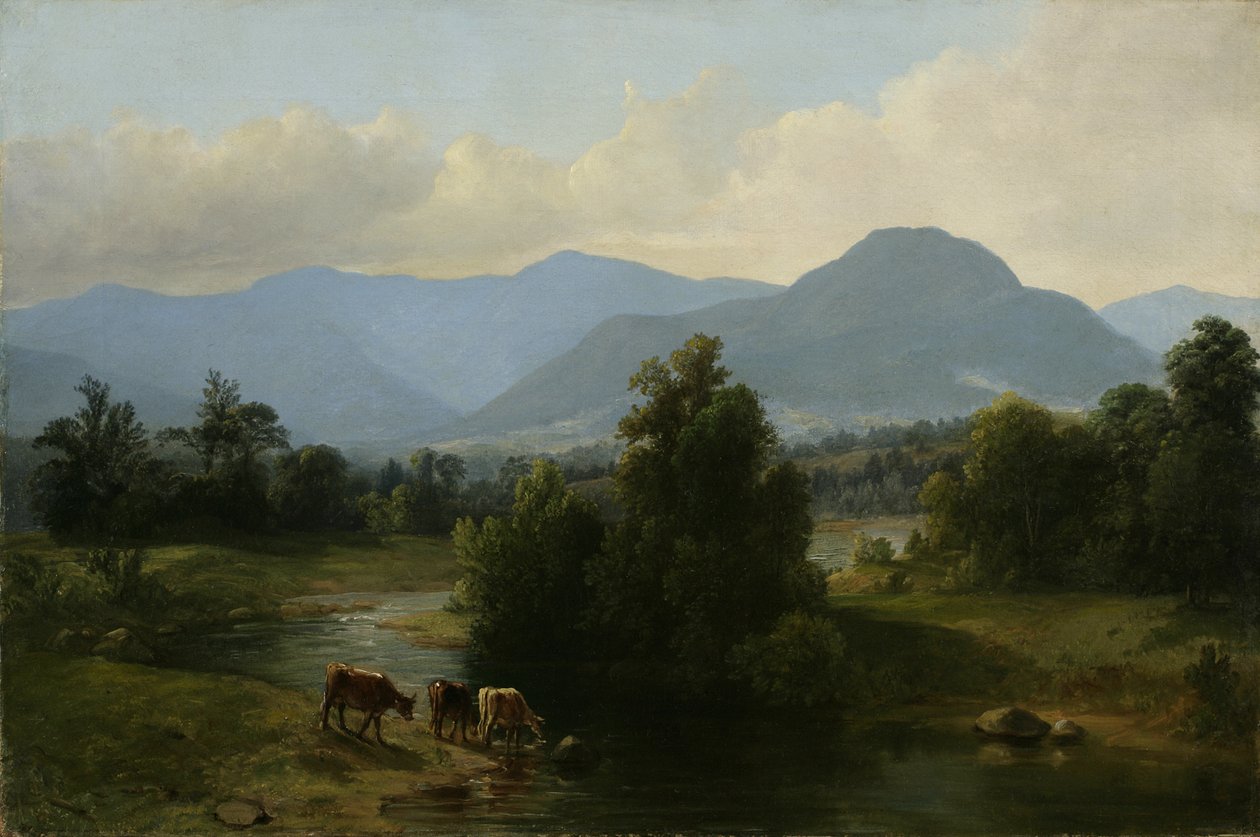 Utsikt över Shandaken Mountains, New York, 1853 (olja på linne) av Asher Brown Durand