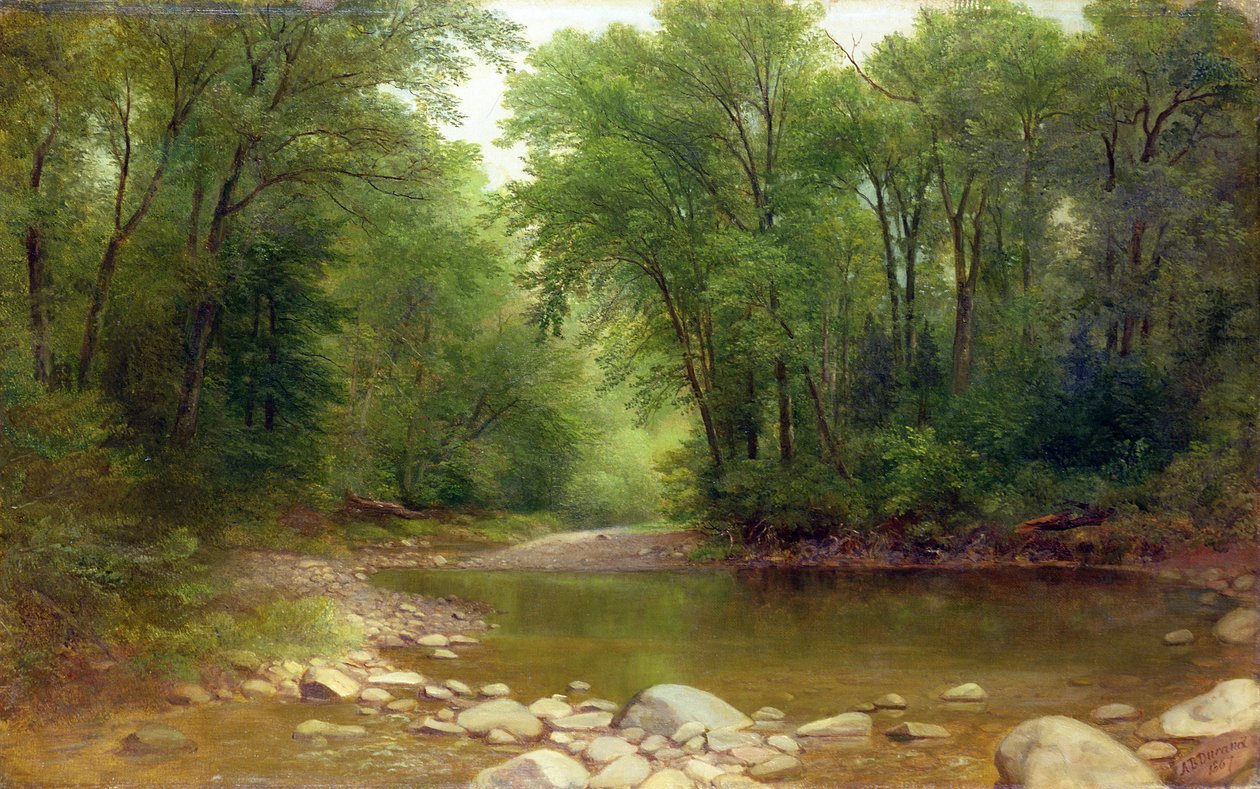 A Catskill Stream, 1867 av Asher Brown Durand