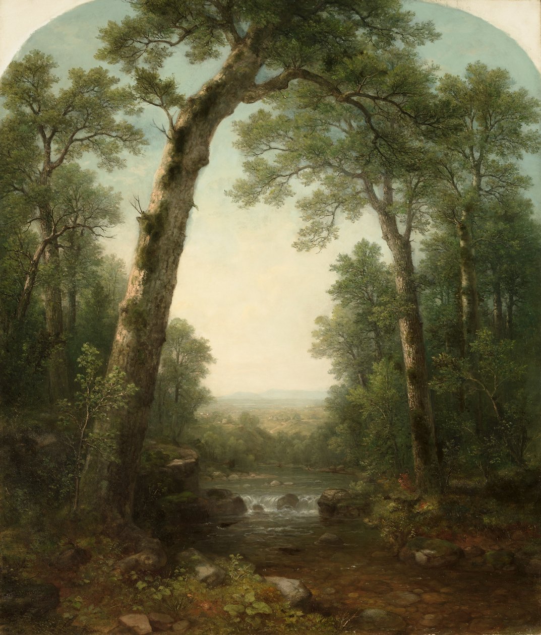 Skogsbäck med utsikt av Asher Brown Durand
