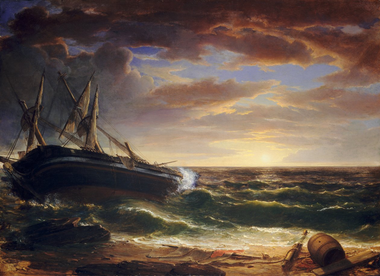 Det strandade skeppet av Asher Brown Durand