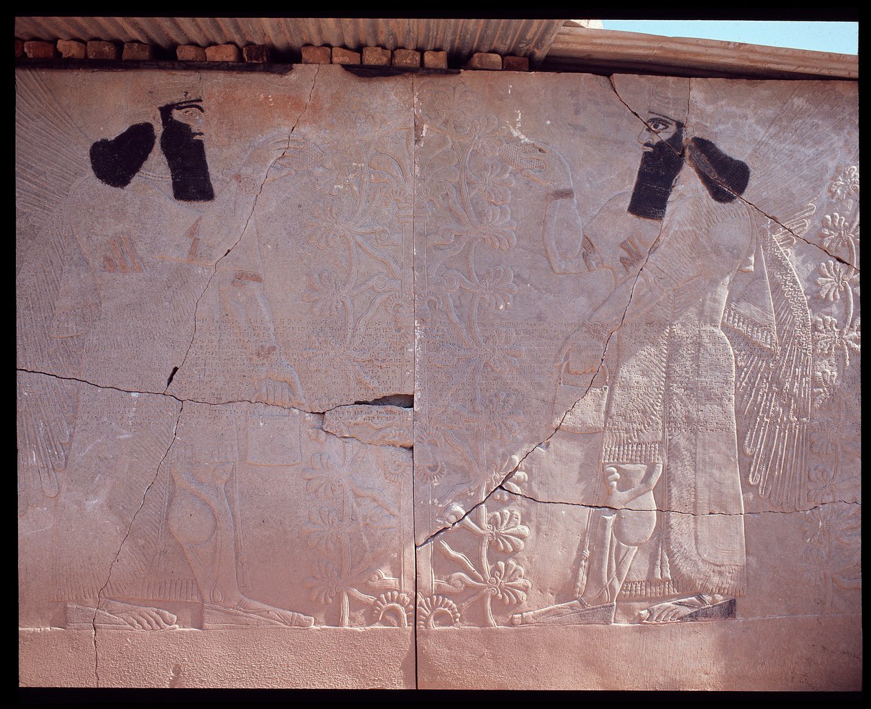 Vy över en relief, 800-talet f.Kr av Assyrian