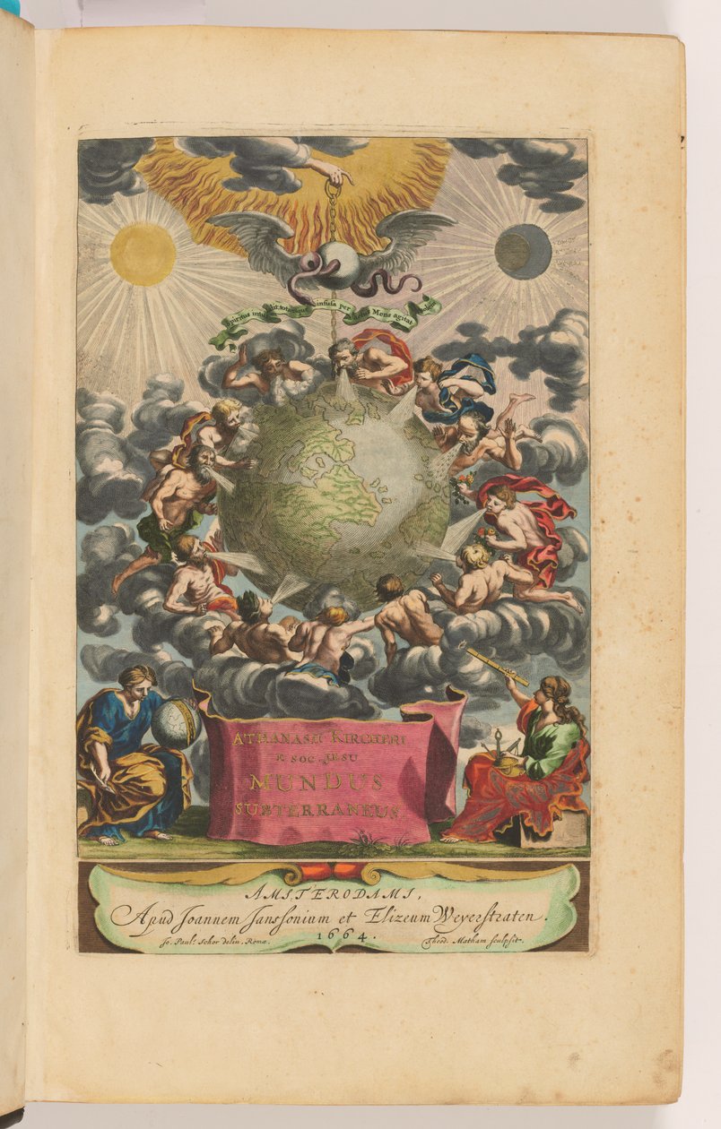 Titelsidan för Mundus Subterraneus av Athanasius Kircher