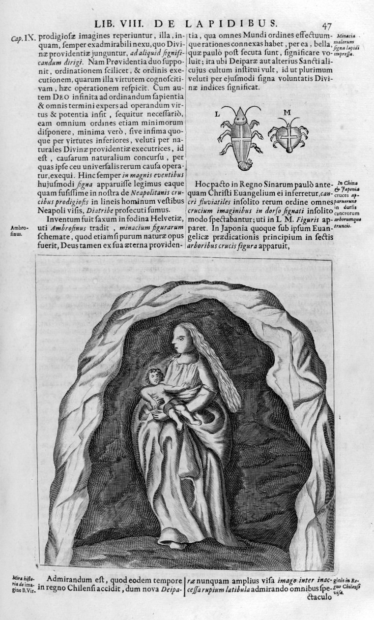 Jungfru och barn, 1678 av Athanasius Kircher