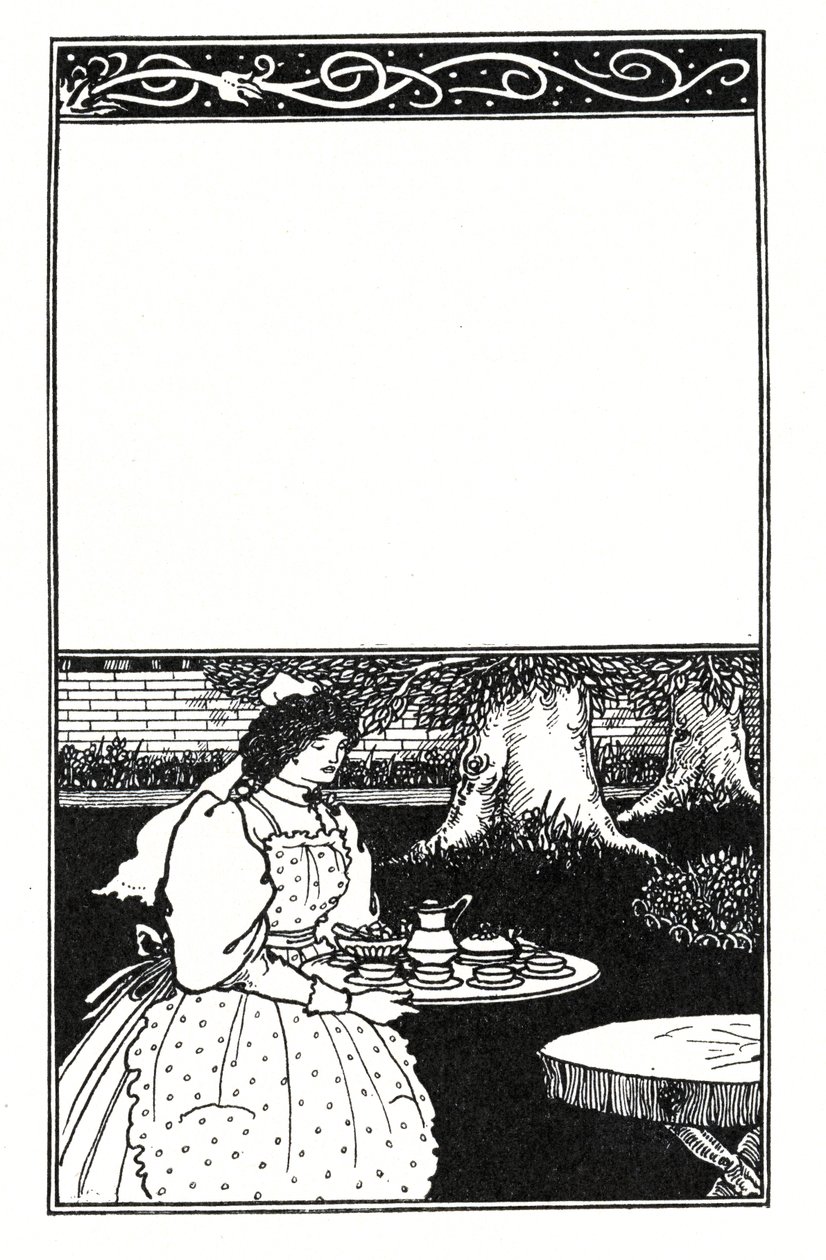 Design för omslaget till "The British Barbarians" av Grant Allen av Aubrey Beardsley
