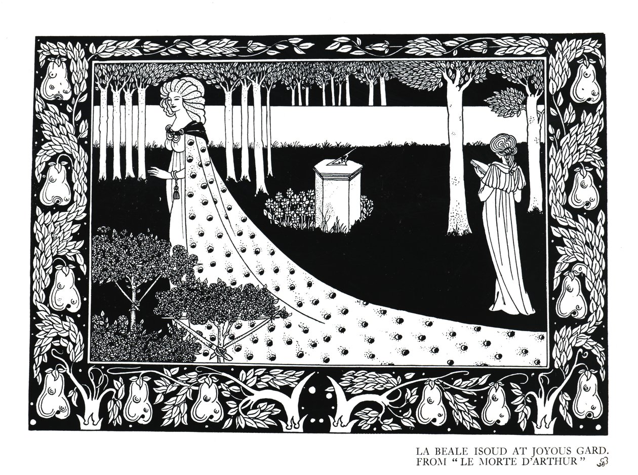 La Beale Isoud på Joyous Gard, illustration från "Le Morte d