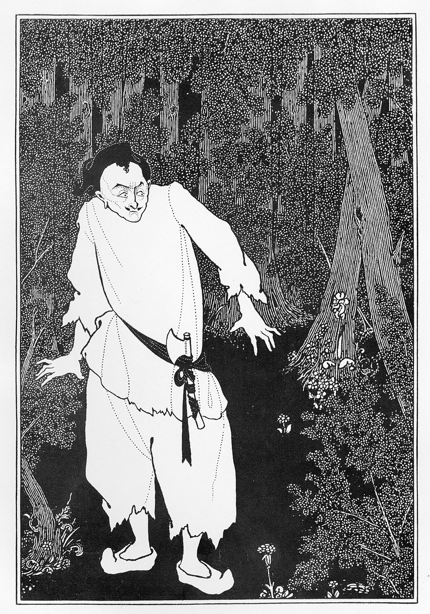 Ali Baba i skogen, 1897 av Aubrey Beardsley